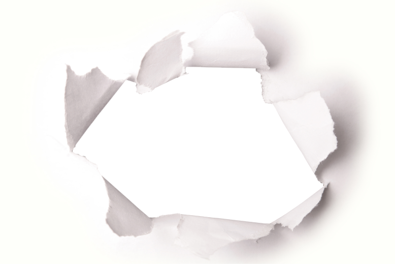 Hole In Paper 3 - Paper With A Hole (778x519), Png Download