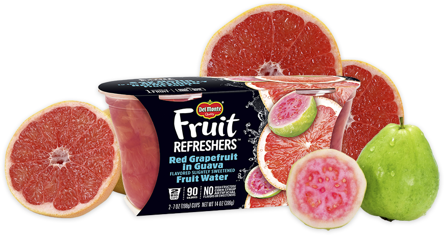 Fruit Refreshers® Red Grapefruit In Guava Flavored - Del Monte Fruit Refreshers Pineapple In Passion Fruit (1050x500), Png Download