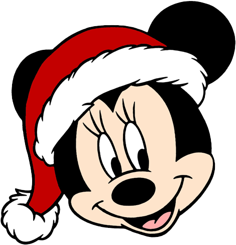 Resultado De Imagen Para Mickey Mouse Face Silhouette - Christmas Minnie Mouse Head (480x494), Png Download