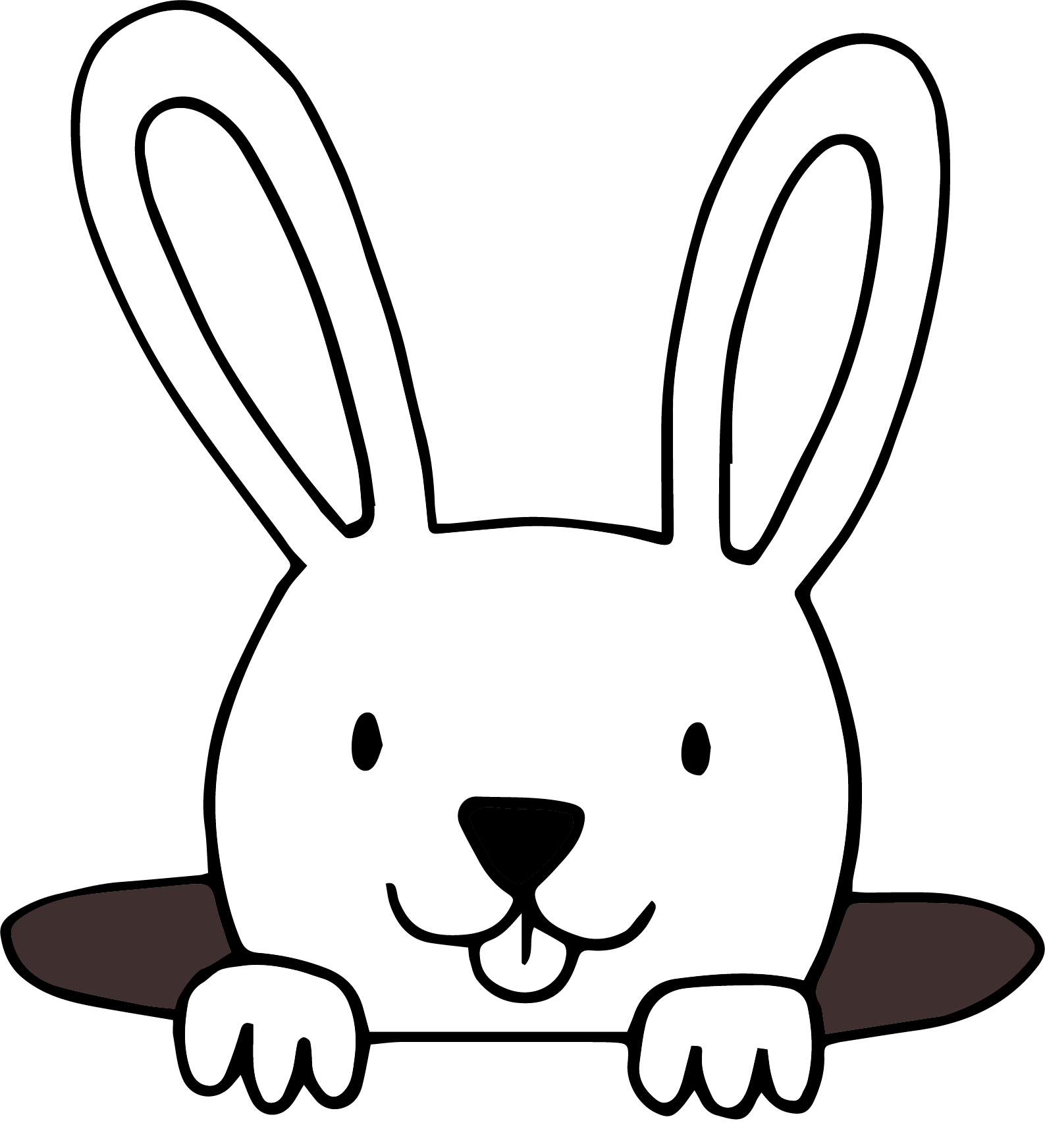 Bunny In Hole Png Picture - Dog (1587x1743), Png Download