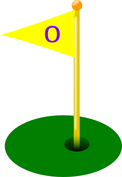 How To Set Use Golf Flag 0 Hole Svg Vector (408x591), Png Download