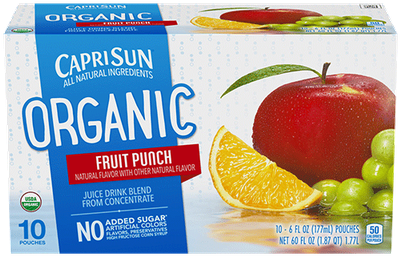 Capri Sun® Organic Fruit Punch Juice Drink (400x400), Png Download