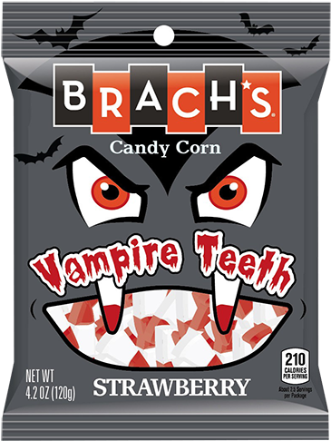Brach's Vampire Teeth Candy Corn - Brach's Strawberry Vampire Teeth Halloween Candy Corn, (500x500), Png Download