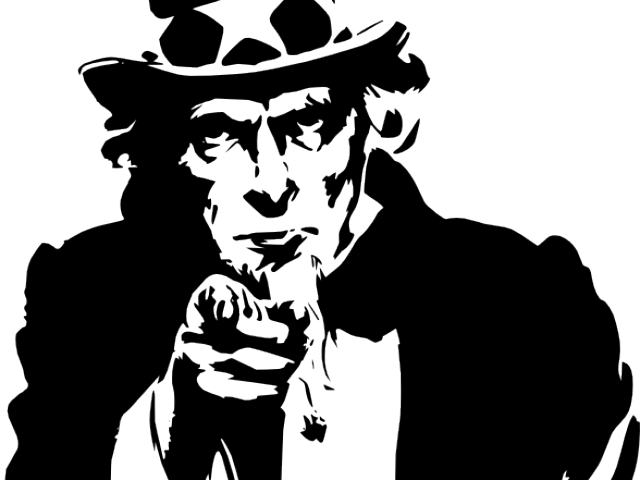 Uncle Sam Clipart Outline - Uncle Sam Png (640x480), Png Download