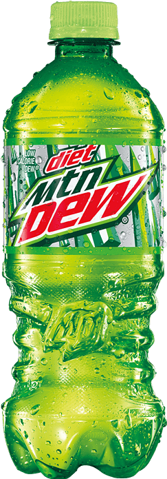 Mountain Dew Transparent Png - Mtn Dew Diet Bottle (300x700), Png Download