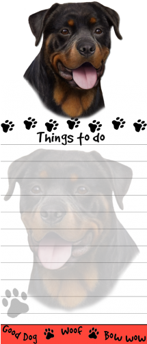 Rottweiler List Stationery Notepad - Yorkie Tall Magnetic Notepad (500x500), Png Download