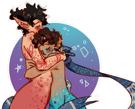 From My Mermaid Keith And Siren Lance Au - Siren Lance X Keith (540x373), Png Download