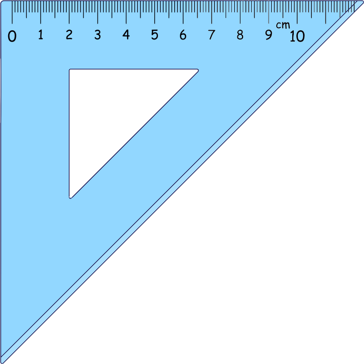 Triangle Ruler Png Freeuse - Cuanto Son 15 Centimetros (710x710), Png Download