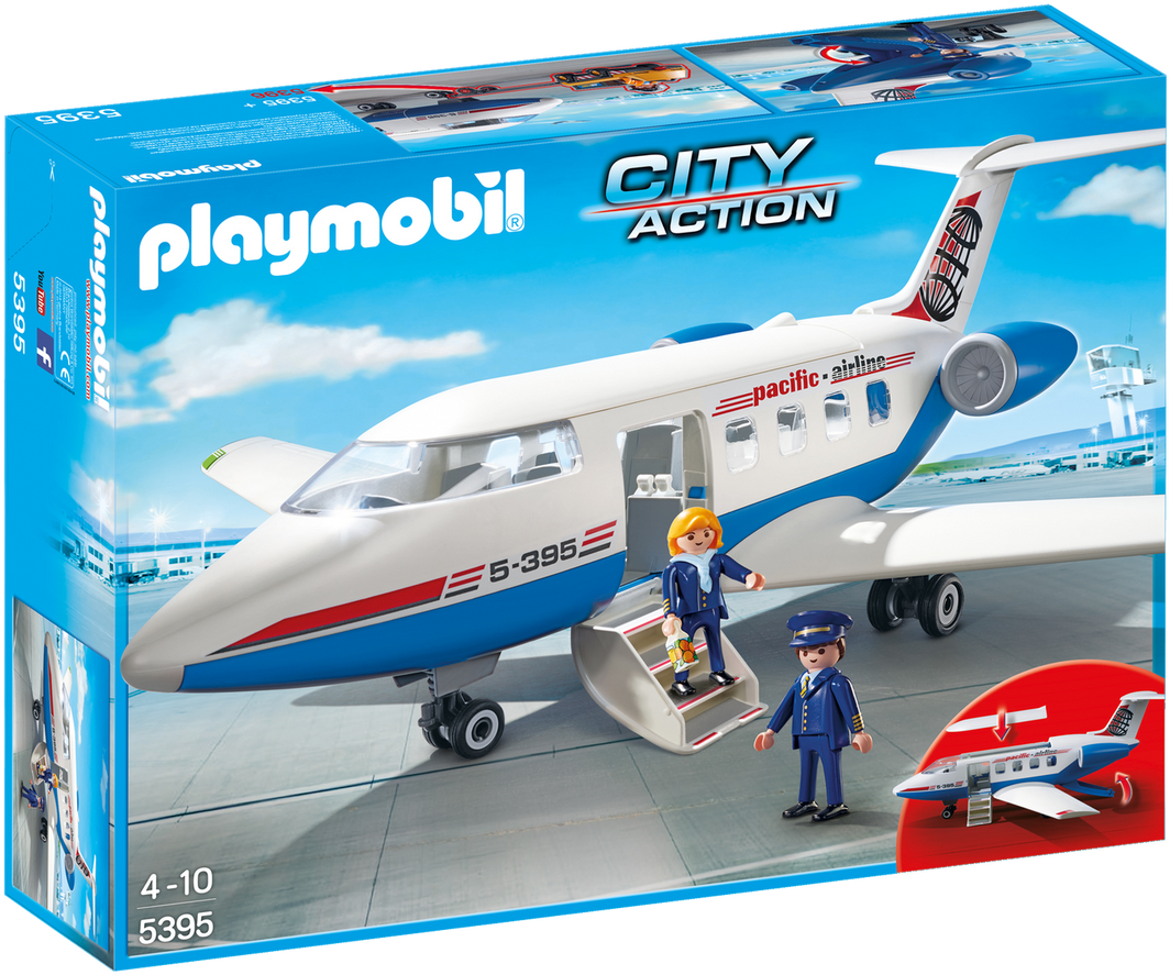 Playmobil City Airport Passenger Plane (1280x896), Png Download