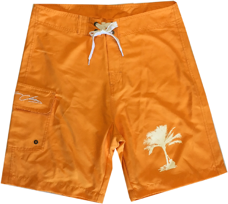 Kenny Chesney Orange Board Shorts (800x800), Png Download