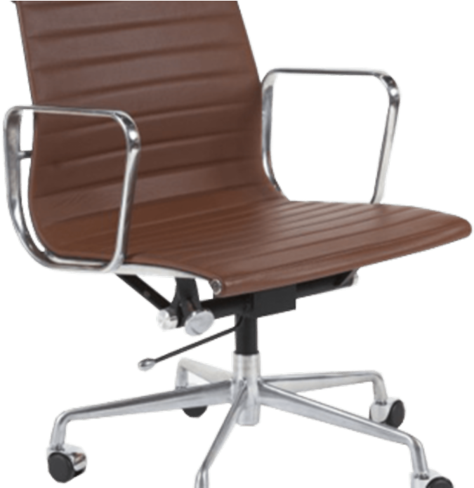 Dark Brown Leather Office Chair (999x694), Png Download