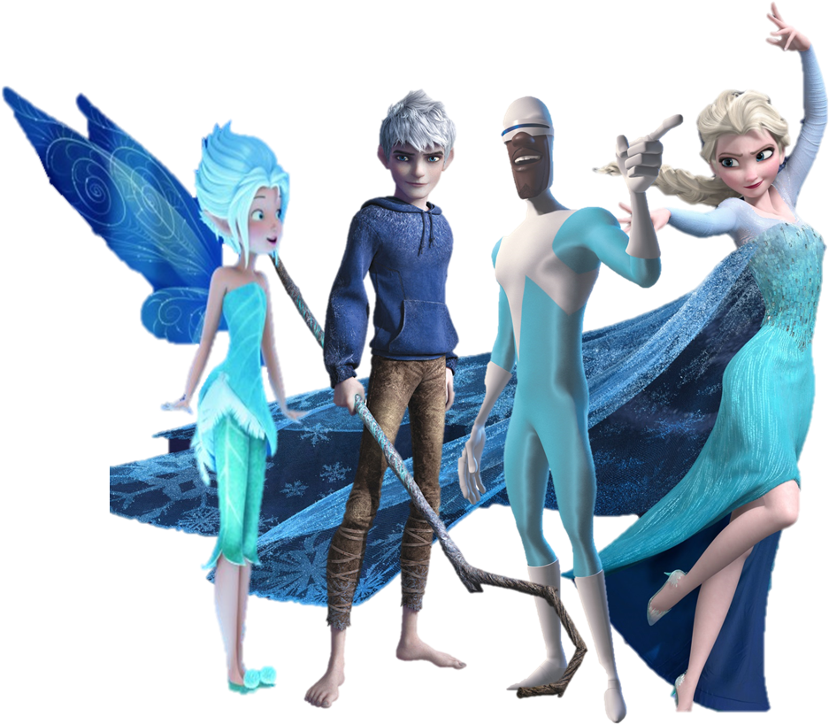 Transparent Ice Team Periwinkle, Jack Frost, Frozone - Reine Des Neige Elsa (978x865), Png Download