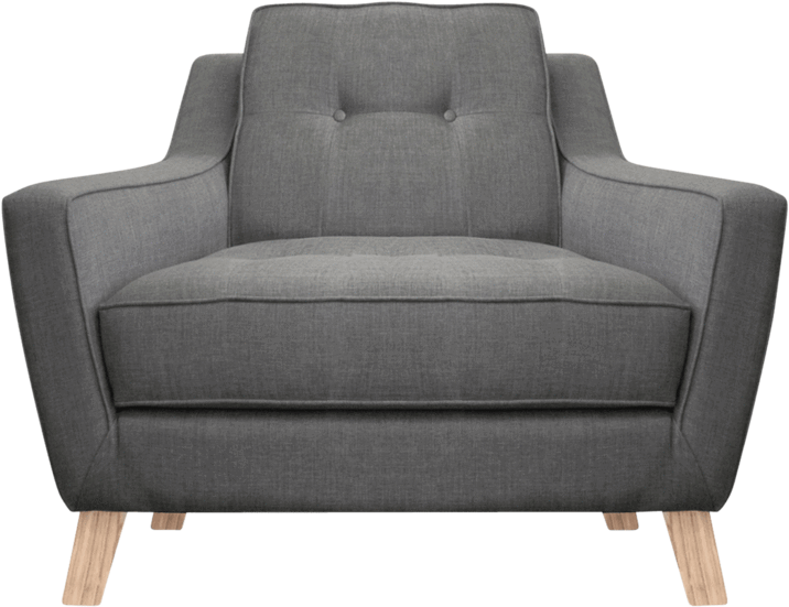 Lemán Sillón Individual De Estilo 50's - Sillon Love Seat Minimalistas (1024x1024), Png Download