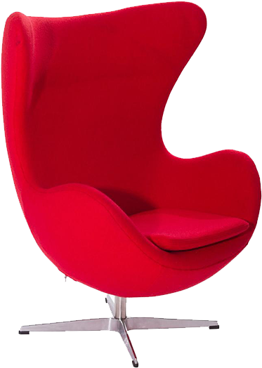 Sillon Egg - Arne Jacobsen Egg Chair Red (580x580), Png Download