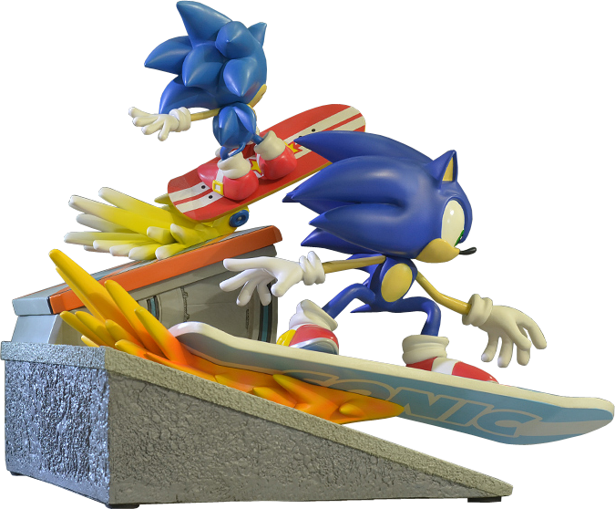 Sonic The Hedgehog - Sonic The Hedgehog - Sonic Generations Diorama 12" (675x558), Png Download