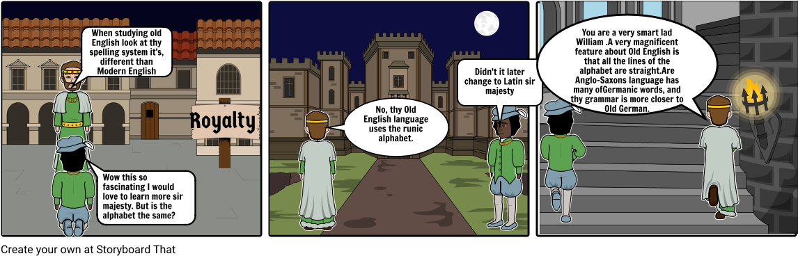 Old English 2 - Cartoon (1164x385), Png Download