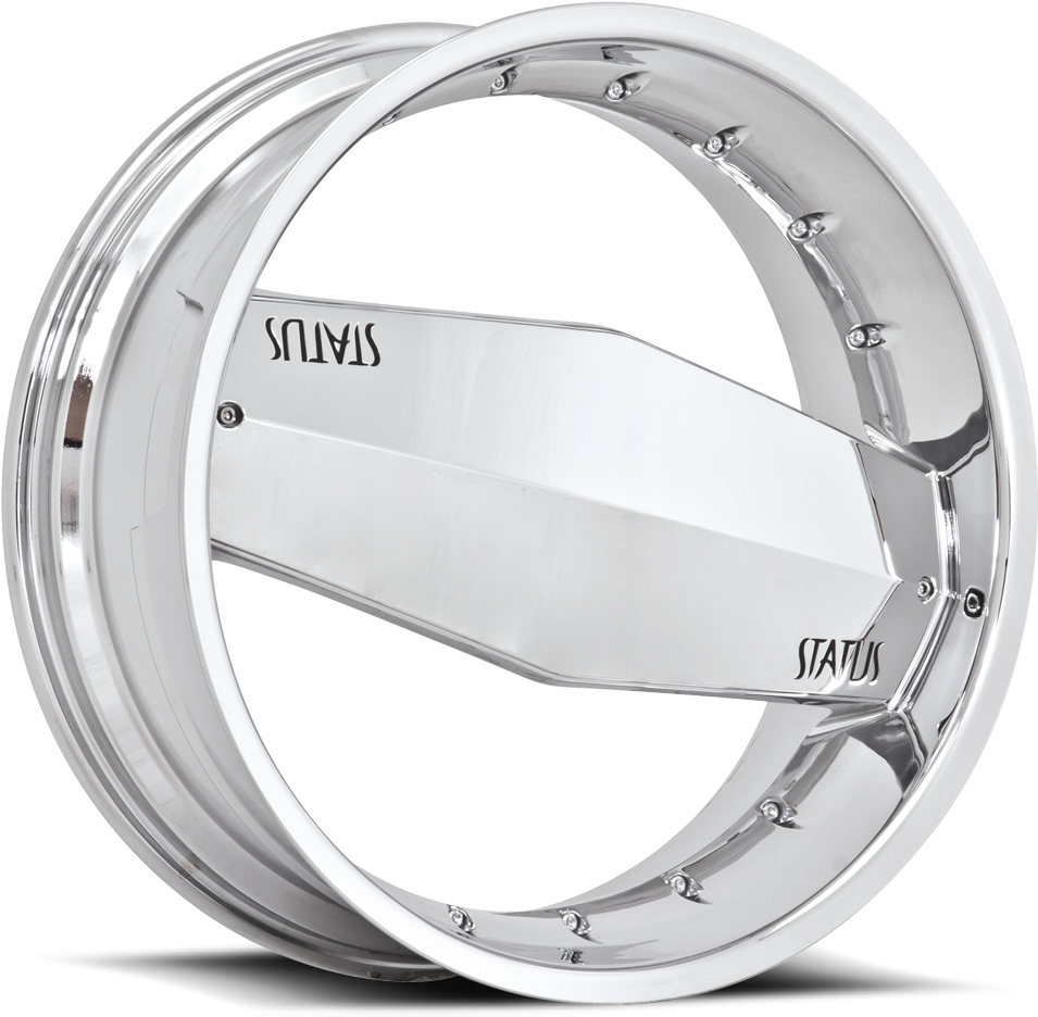 5 Lug Chrome W/ Chrome Inserts - Status S815 Grinder (1000x1000), Png Download