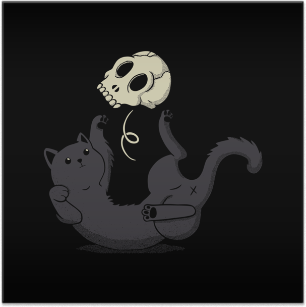 Azulejo Skull Black Cat De Tobias Fonsecana - Cat (800x800), Png Download