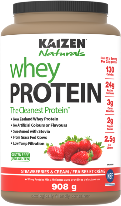 Kaizen Naturals Whey Protein Strawberries & Cream - Cleanest Protein Kaizen Naturals (510x700), Png Download
