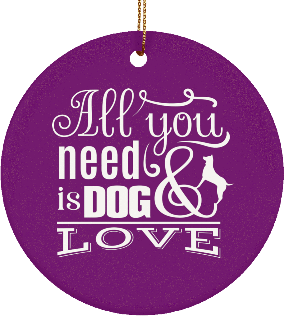 Purple Christmas Ornaments Png Graphic Library Stock - Dog (1024x1024), Png Download