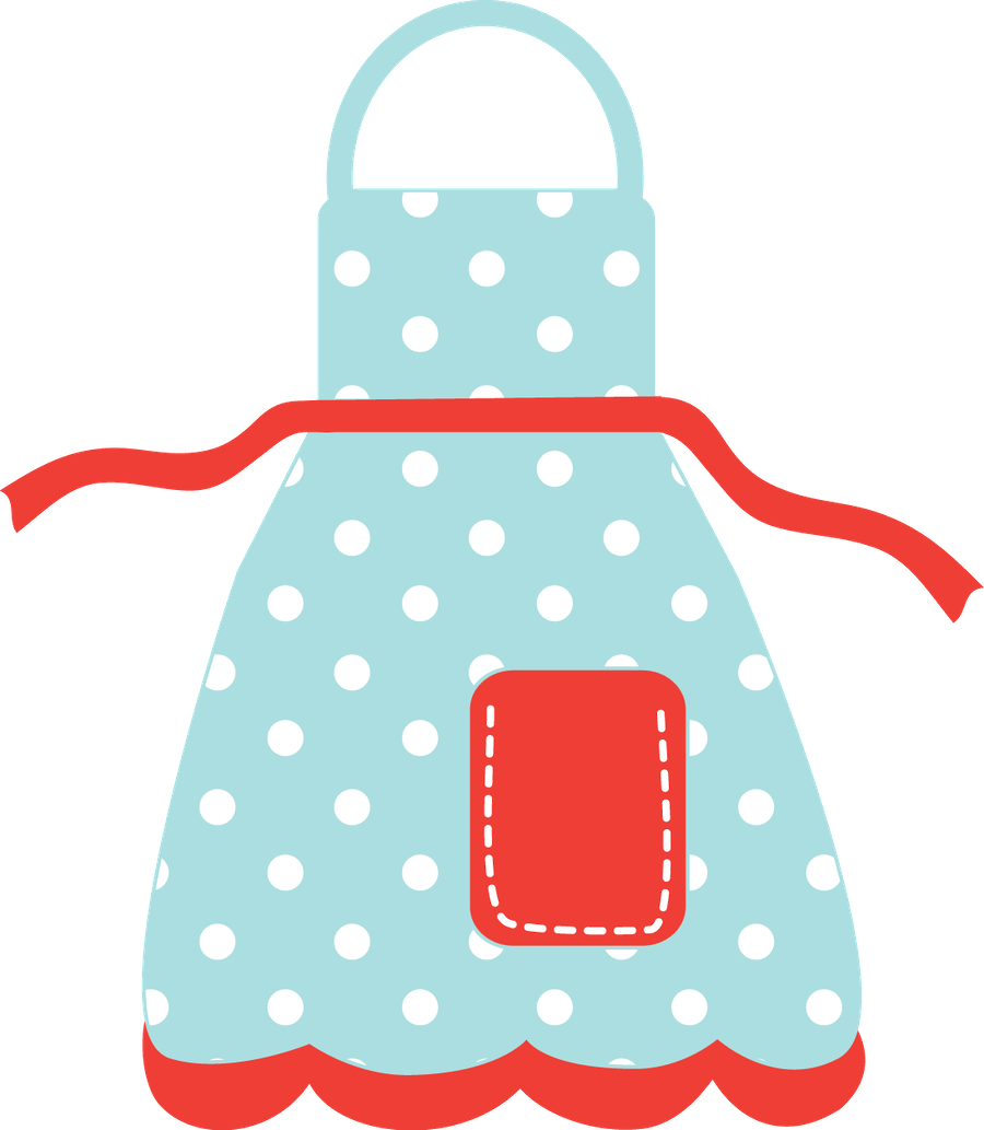 Baking Clipart Purple Apron - Desenho De Avental De Cozinha (900x1033), Png Download