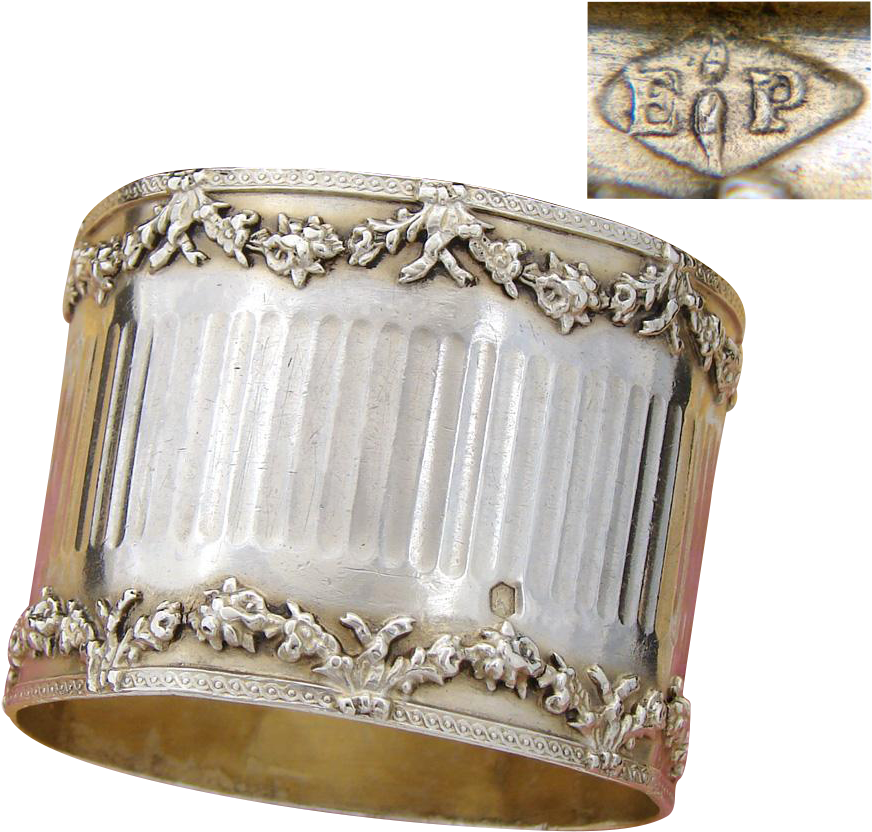 Antique French Puiforcat Sterling Silver Napkin Ring, - Picture Frame (871x871), Png Download