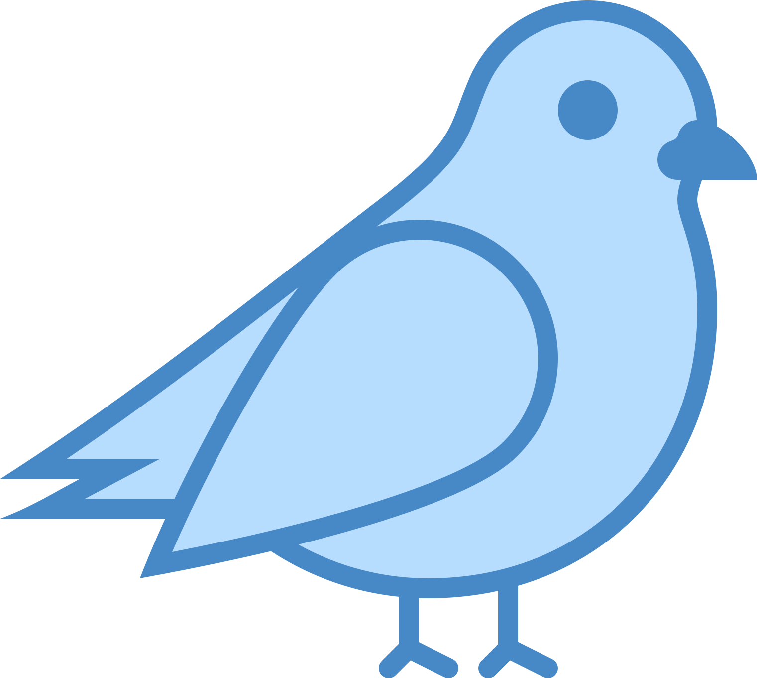 Oiseau Icon - Bird Flat Icon Png (1600x1600), Png Download