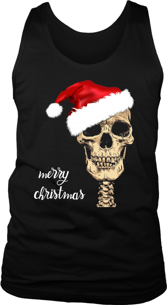 Christmas Gothic Skull T-shirt - King Of December Birthday (1024x1024), Png Download