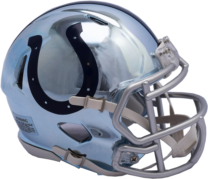 Nfl Indianapolis Colts Riddell Chrome Mini Speed Helmet - Colts Helmets (800x702), Png Download
