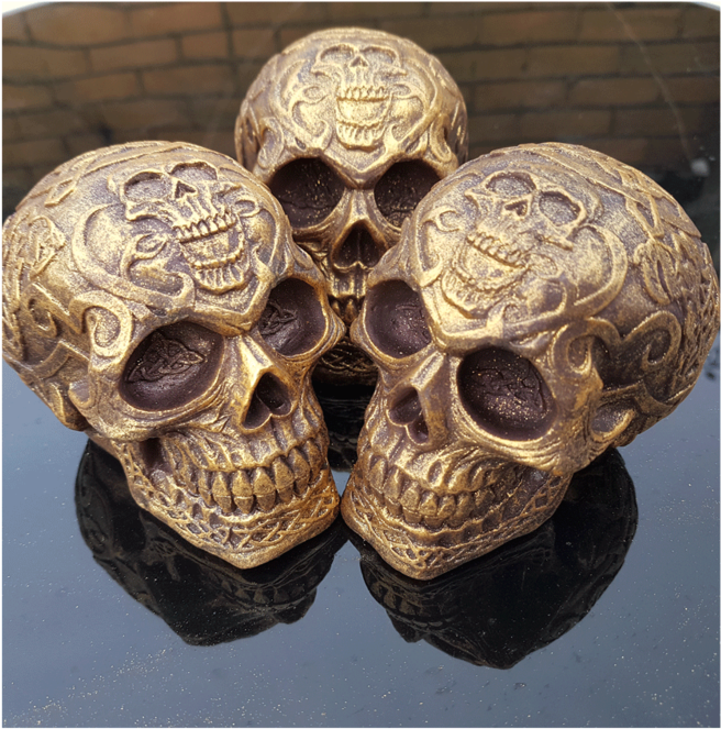 3 Bronze Skulls Gothic Soaps - Linkedin (1000x1003), Png Download