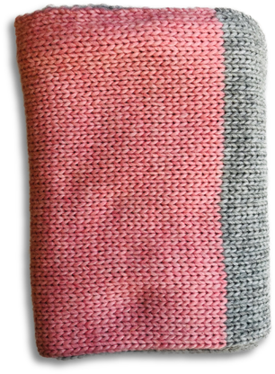 Grey & Pink Alpaca Knit Scarf - Wool (600x801), Png Download