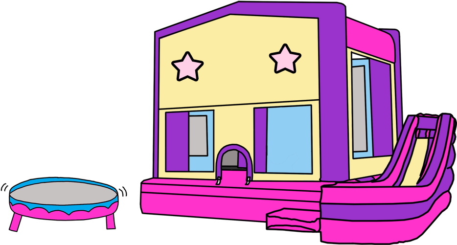 Jumping Girl Blonde, Window Girl Brunette, Bouncing - Drawing (934x501), Png Download