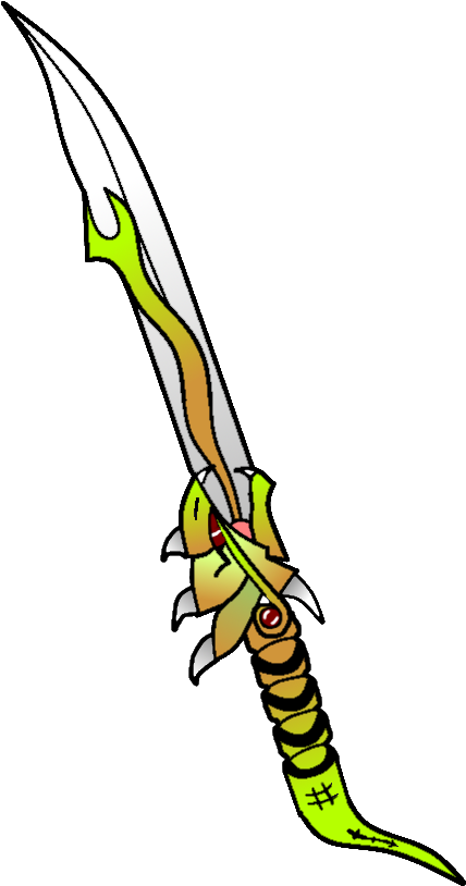 Serpent Sword Of Flaming Gemini Constriction - Sword (462x834), Png Download