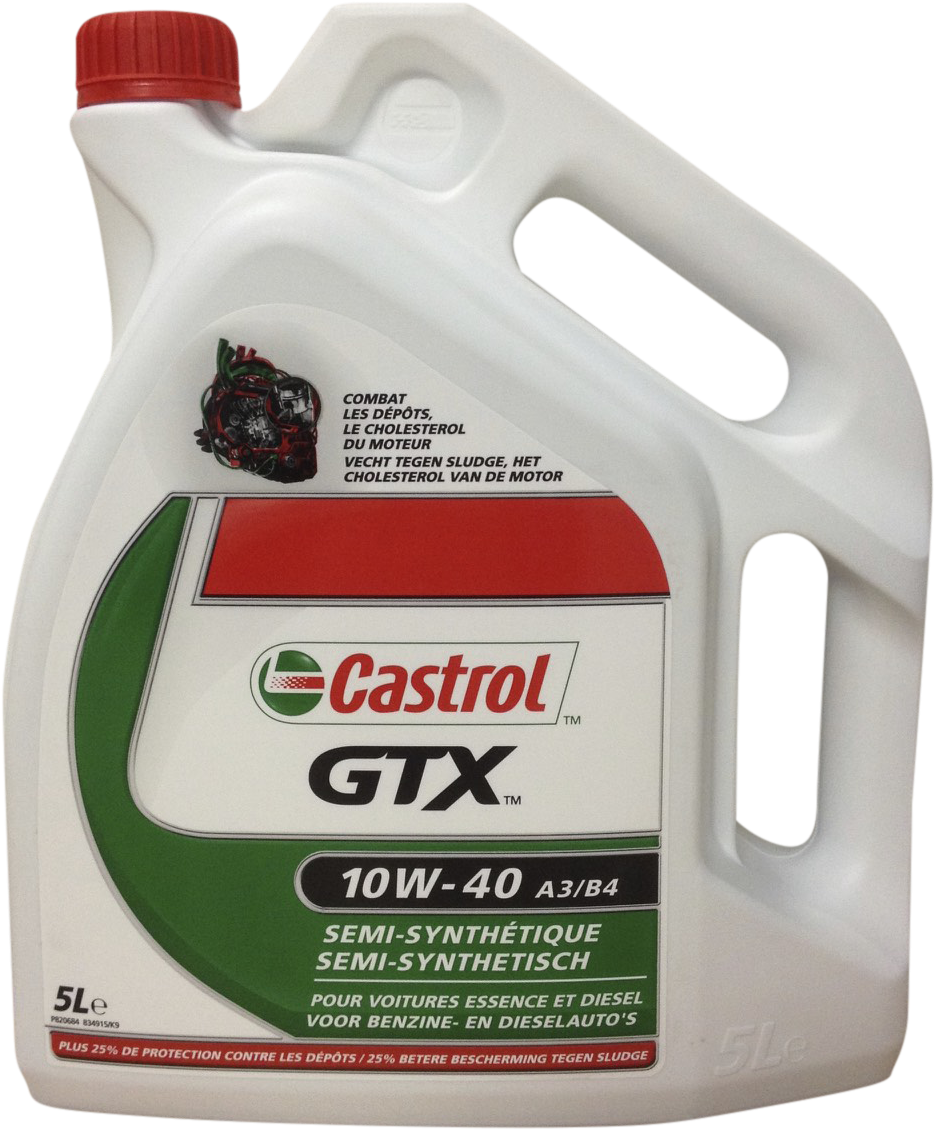 Download Castrol Gtx 10w40 Castrol Gtx 10w 40 5 Litre Can Engine Oil Full Size Png Image Pngkit
