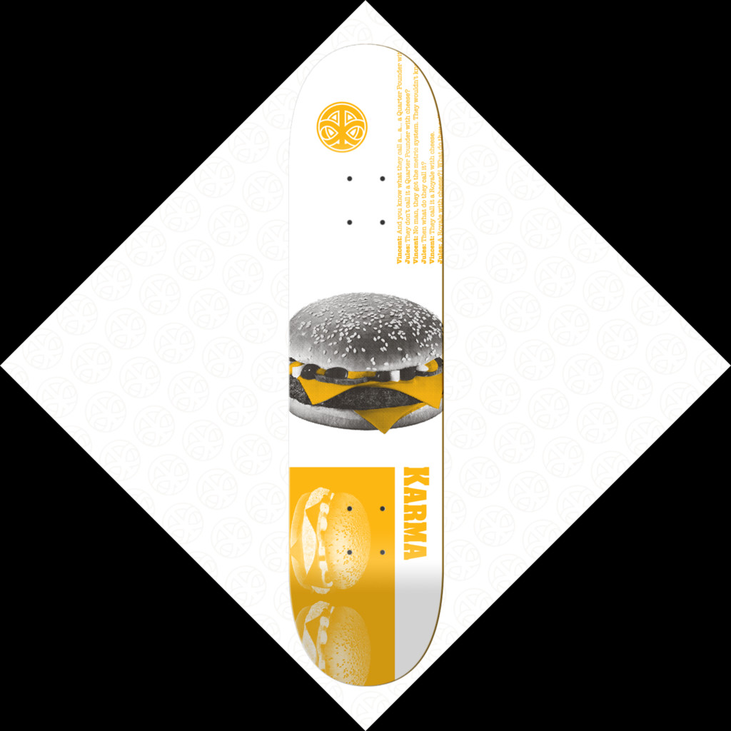 Karma Cult Film Series Skateboard Deck - Pulp Fiction (1024x1024), Png Download