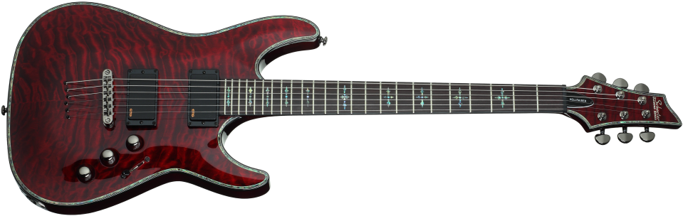 Schecter C-1 Hellraiser Electric Guitar, Black Cherry - Schecter Guitar Research Hellraiser C-1 Electric Guitar (960x419), Png Download