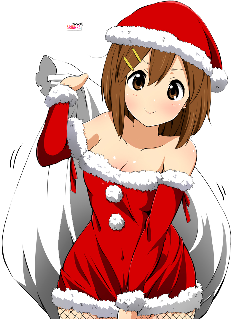 12 Days Of Anime - K On Yui Christmas (800x1130), Png Download