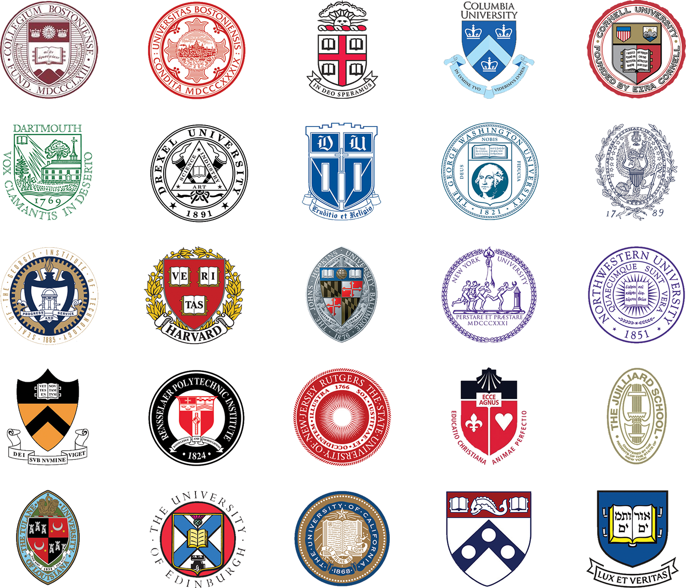 W H Students Apply To And Enroll In Leading Colleges - College Seals (1404x1203), Png Download