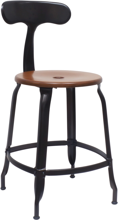 Download Nicolle® Chair And Stool H45 Wood And Metal Fads Rainbow Bar
