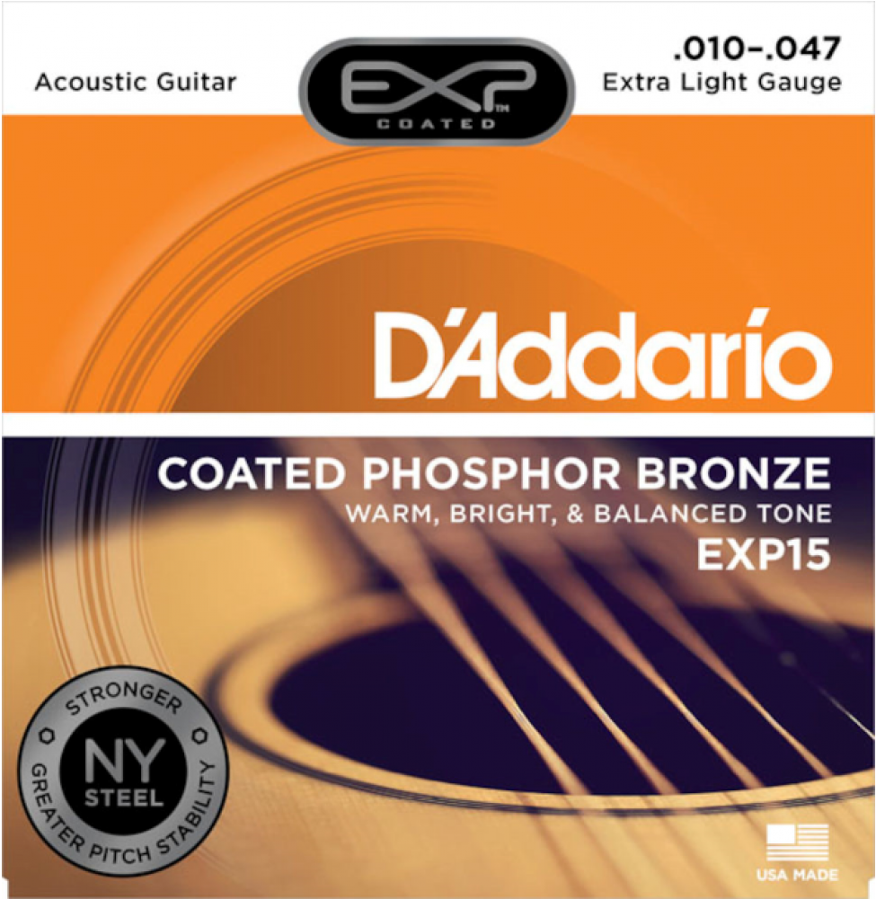 D'addario Exp15 Phosphor Bronze Acoustic Guitar Strings, (1400x1000), Png Download