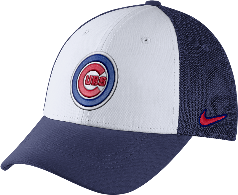 Nike Mesh Back Swoosh Flex Fitted Hat Size Flx (white) - Baseball Cap (1000x1000), Png Download