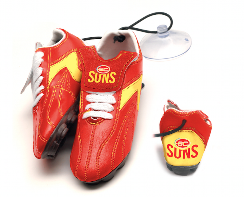 Gold Coast Suns Afl Hanging Suction Boots (800x860), Png Download