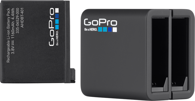 Gopro Hero4 Dual Battery Charger - Gopro Rechargeable Li-ion Battery Hero4 Battery (800x415), Png Download