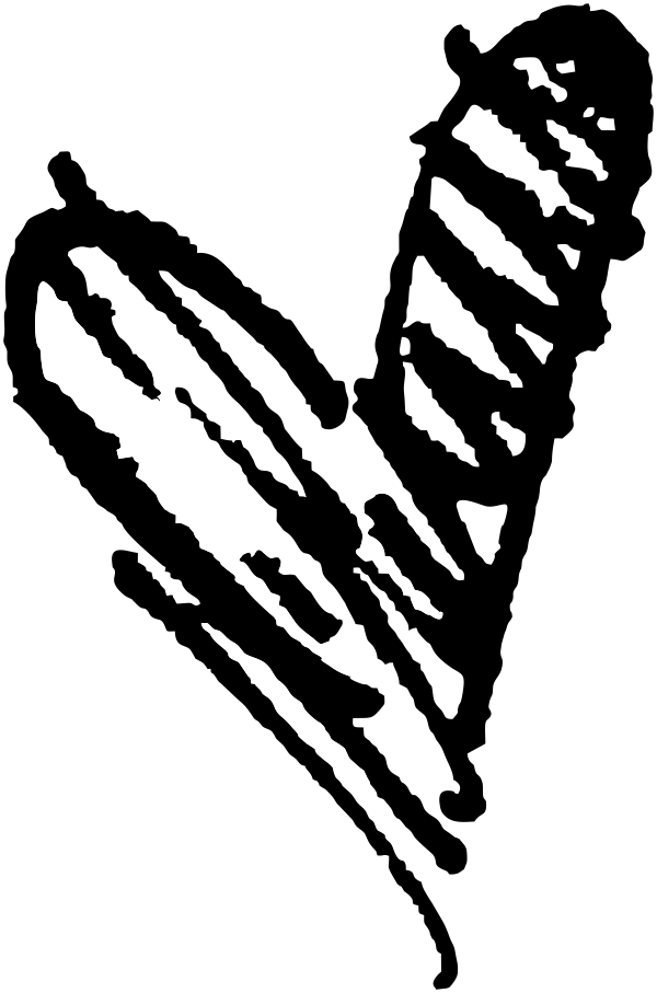 Scribbled Heart Stamp - Rubber Stamping (600x907), Png Download