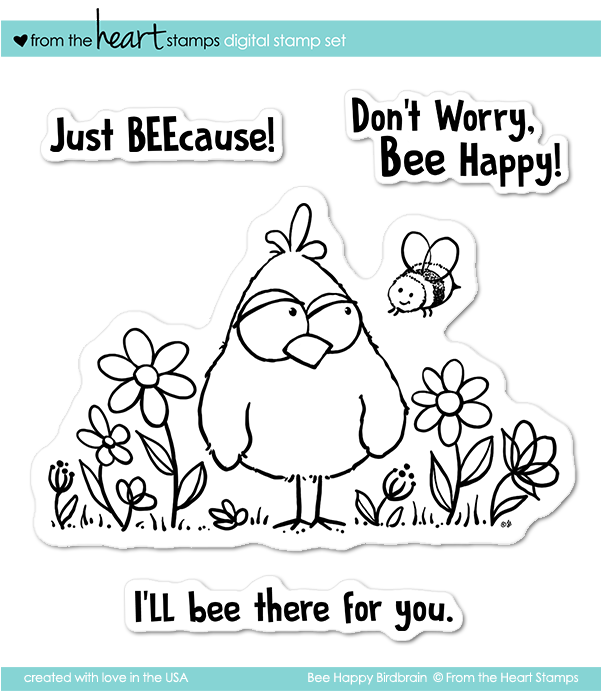 From The Heart Stamps - Cartoon (700x800), Png Download