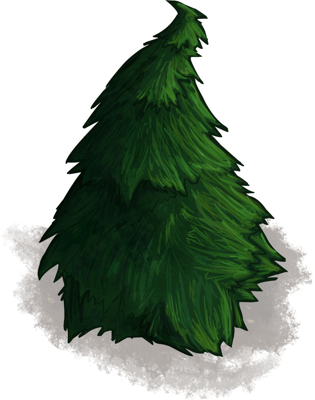 Environment/tile Assets By Karl Boettcher - Christmas Tree (1012x1283), Png Download