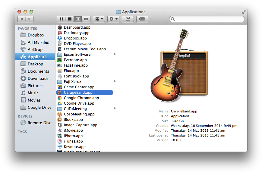 Go To Finder > Applications > Garageband - Ilife輕鬆玩:itunes、iphoto、imovie、garageband娛樂過生活 (884x589), Png Download