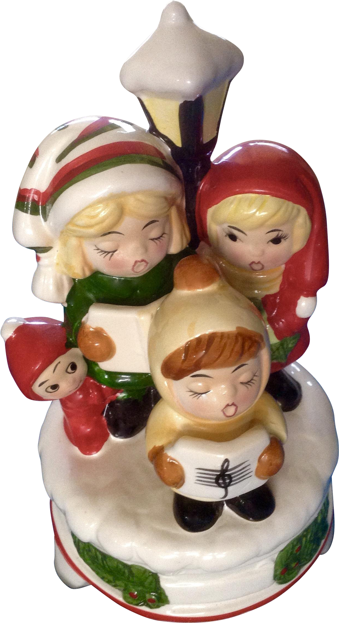 Vintage Christmas Carolers Music Box Ceramic Silent - Christmas Day (2048x2048), Png Download