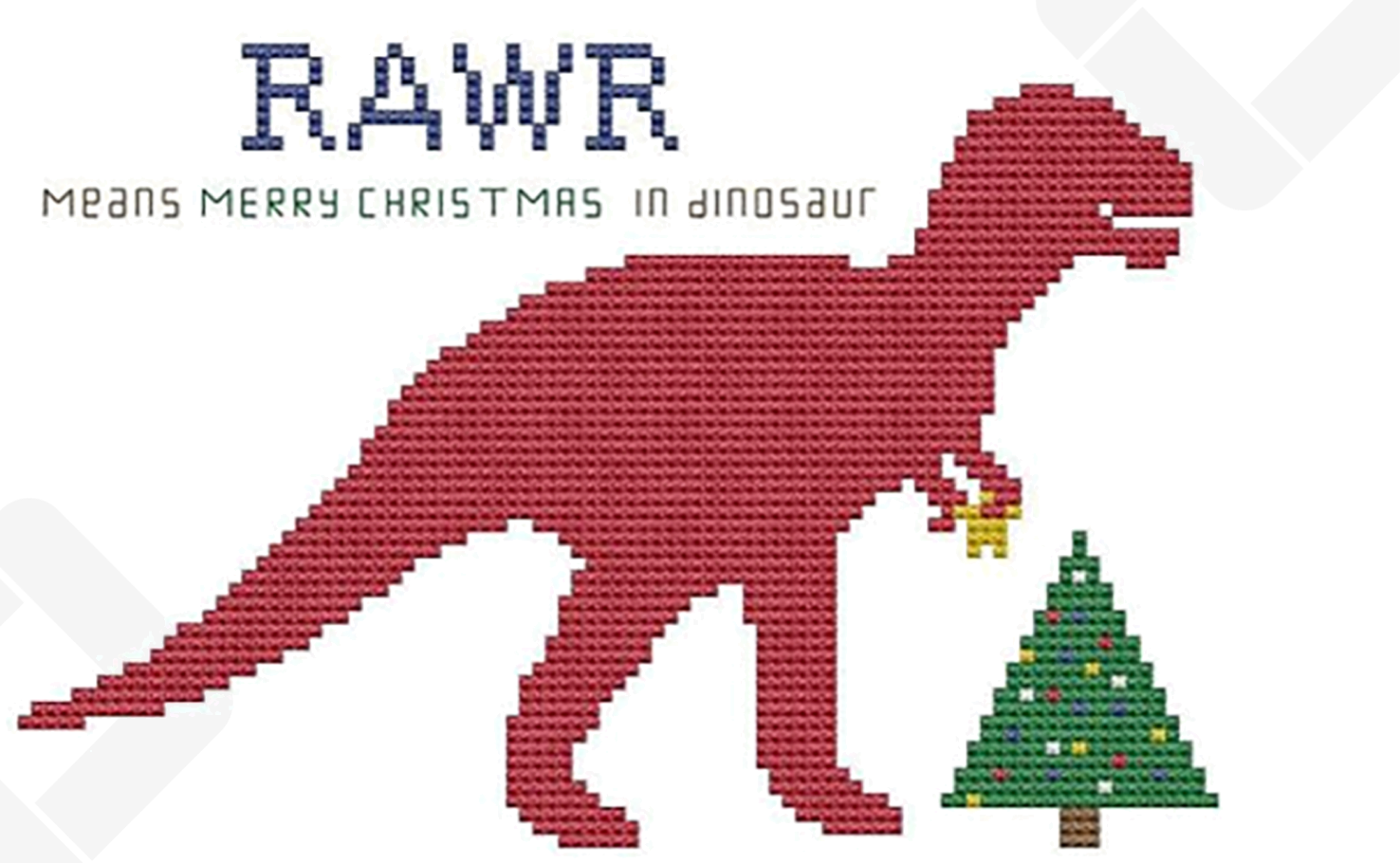 Cross Stitch T Rex (1476x910), Png Download