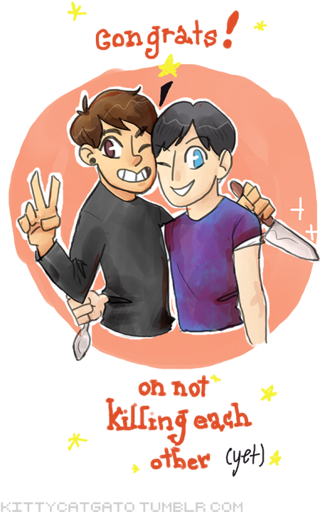 I Don't Amazingphil Danisnotonfire Phan Kcgart Y'think - Phil Lester (456x750), Png Download